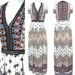 B. Darlin Aztec Print Halter Maxi Dress size 3/4